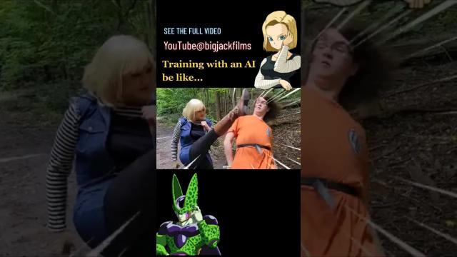Title card image for video titled AI training is hard... #bigjackfilms #dragonballz #android18 #cosplay #supersaiyan #anime Title card image for video titled AI training is hard... #bigjackfilms #dragonballz #android18 #cosplay #supersaiyan #anime