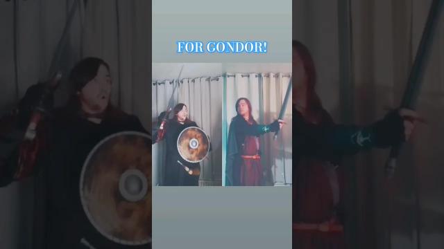 Title card image for video titled For #Gondor !!! #lordoftherings #aragorn #boromir #thehobbit #nostalgiacritic #cosplay