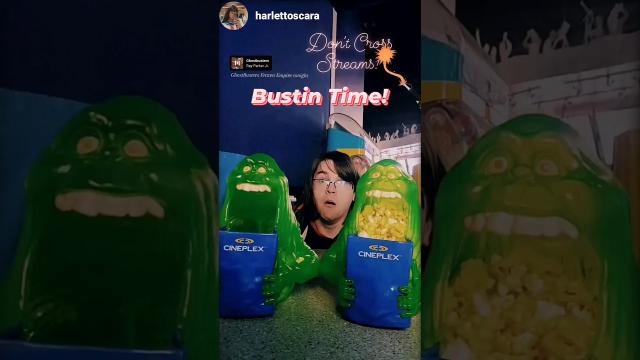 Title card image for video titled Bustin Time #ghostbusters #ghostbustersfrozenempire #bigjackfilms #openingnight #cosplay #billmurray