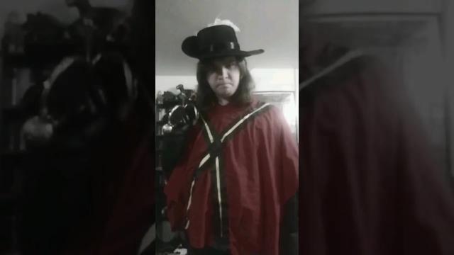 Title card image for video titled There's 4 of us... #thethreemusketeers #cosplay #disney #swordfight #bigjackfilms #musketeers