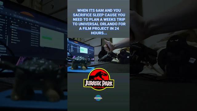 Title card image for video titled Good morning everyone...zzzzzz #universalorlando #jurassicpark #bigjackfilms #kingkong