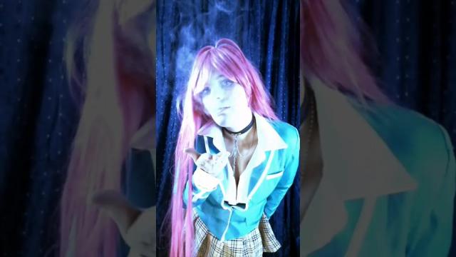Title card image for video titled Smokin! #rosariovampire ##MokaAkashiya #cosplay #anime #waifu #bigjackfilms #animenorth