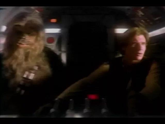 Title card image for video titled When you watch The Star Wars Holiday Special while building the set of the Millennium Falcon...