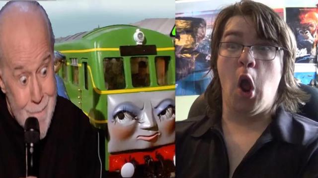 Title card image for video titled GEORGE CARLIN DUBS AND RUINS MY CHILDHOOD! Thomas The Tank Engine Dub Vol. 4 Reaction! Title card image for video titled GEORGE CARLIN DUBS AND RUINS MY CHILDHOOD! Thomas The Tank Engine Dub Vol. 4 Reaction!