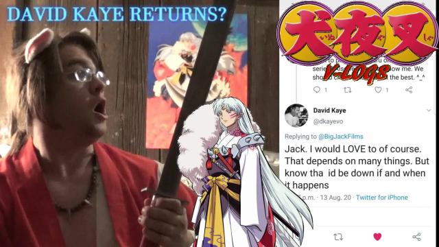 Title card image for video titled DAVID KAYE RETURNING TO VOICE SESSHOMARU ON YASHAHIME??? InuYasha V-Logs