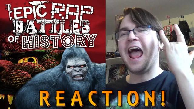 Title card image for video titled Godzilla VS King Kong EPIC RAP BATTLES OF HISTORY REACTION!